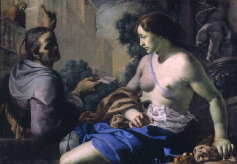 Bernardino Mei David and Bathsheba oil painting image